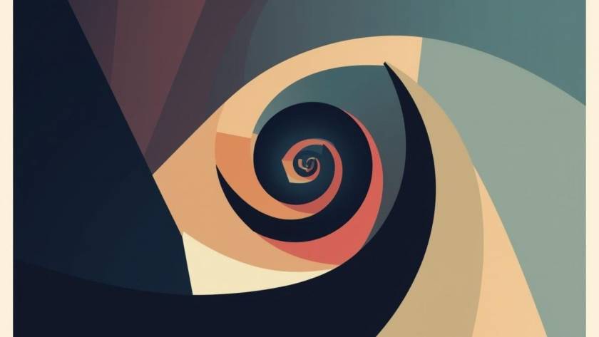 Upward spiral symbolising growth through recognising old behavioural patterns