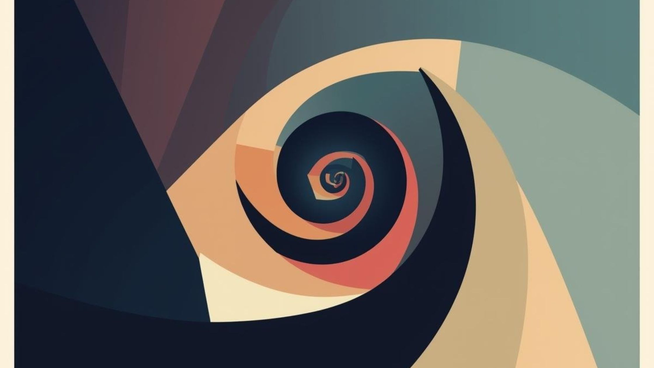 Upward spiral symbolising growth through recognising old behavioural patterns